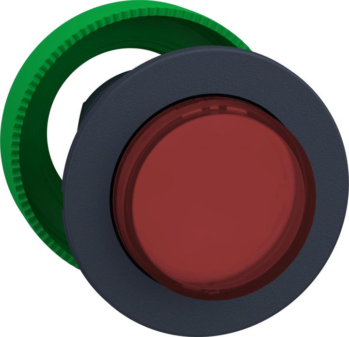 Image du produit APC Élément frontal Bouton-poussoir lumineux, affleurant, ø30mm, IP69K, rouge, surélevé, à verrouillage