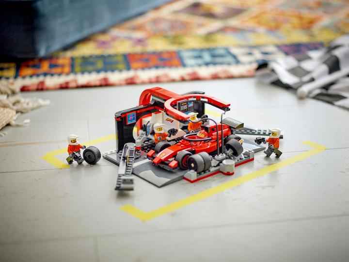 Produktbild LEGO F1 Boxenstopp mit Boxencrew und Ferrari Flitzer (60443, LEGO City)