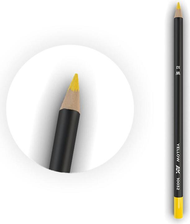 AK Interactive Watercolour Pencil Yellow (Yellow, 1 x)