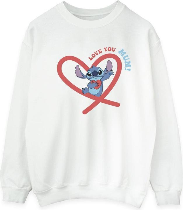 Actual product image Disney Mens Lilo & Stitch Love You Mum Sweatshirt (XL)