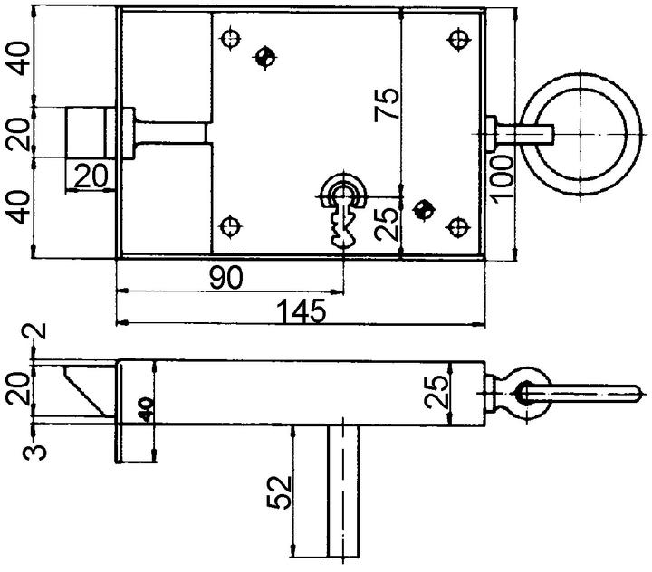 Actual product image Schänis Stable door locks 2304