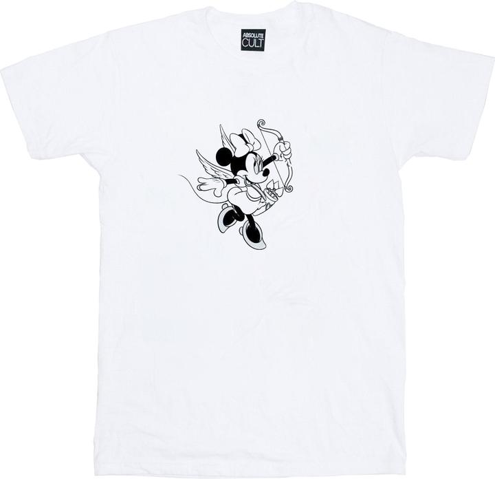 Actual product image Disney Womens/Ladies Minnie Mouse Love Cherub Cotton Boyfriend T-Shirt (XXL)