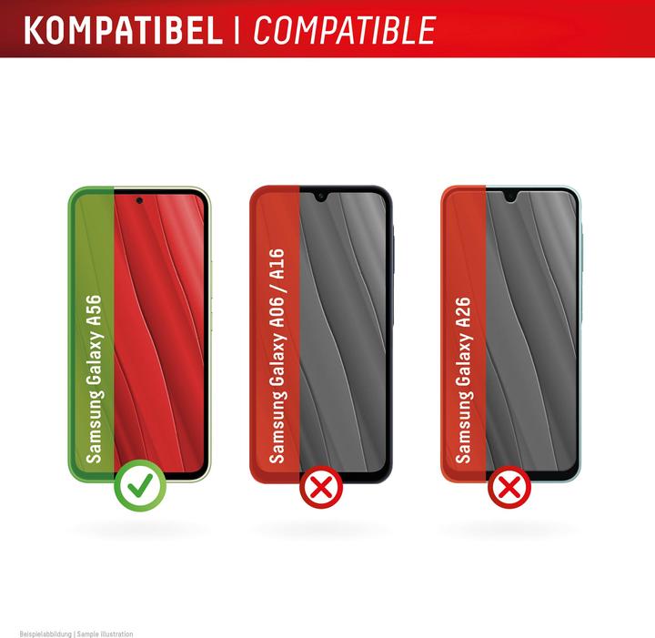Productafbeelding Displex Echt Glas, 2D gepantserd glas + hoesje voor mobiele telefoon (1 Stuk, Samsung Galaxy A56)