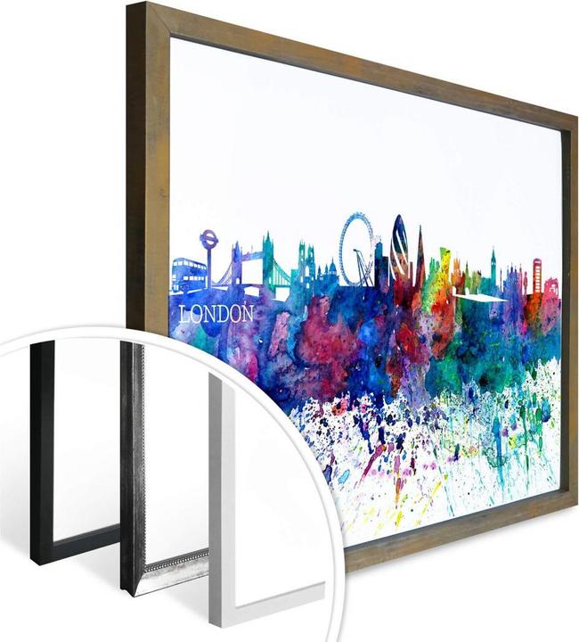 Produktbild Trenddeko London Aquarell Skyline (50 x 40 cm)