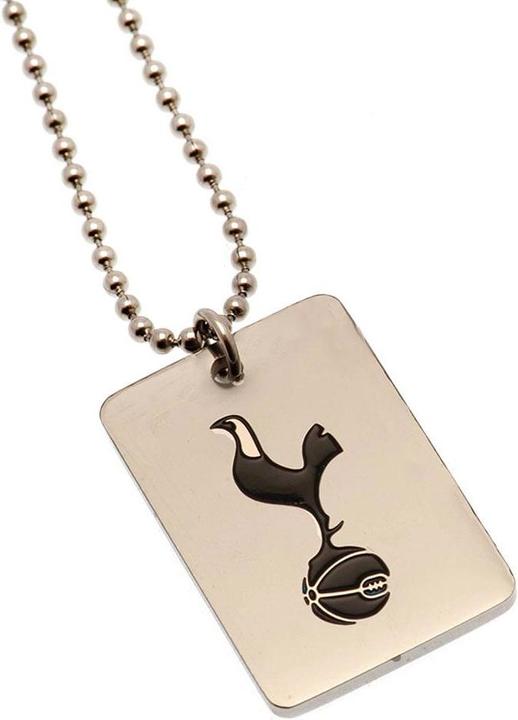 Tottenham Hotspur FC Wappen Erkennungsmarke und Kette Edelstahl (100% synthetisches Material)