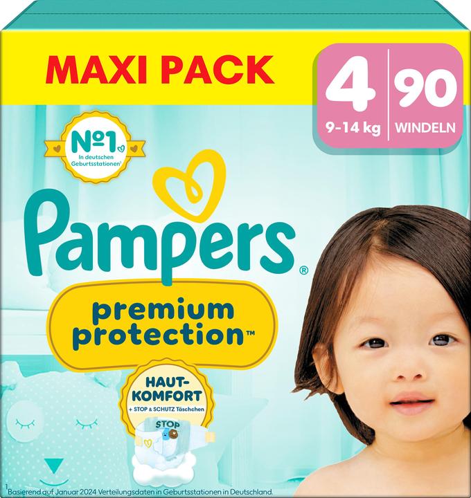 Pampers Protection premium (Taille 4, Pack semi-mensuel, 90 pièce(s))