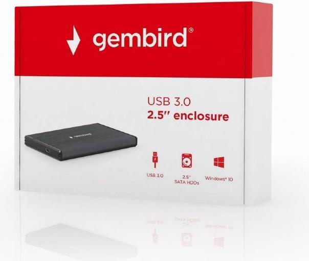 Immagine prodotto Gembird CASO HDD EST. USB3 2,5"/Juodas EE2-U3S-3 (2.5")