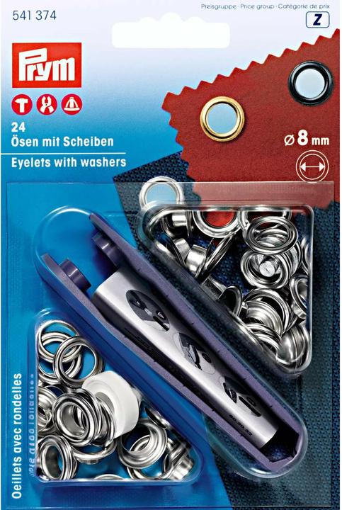 Produktbild Prym Öse mit Scheibe goldfarbig 8mm