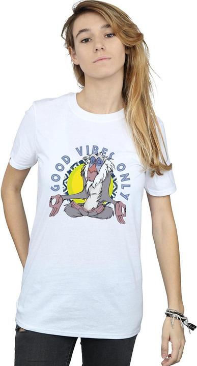 Actual product image Disney Womens/Ladies The Lion King Rafiki Good Vibes Only Cotton Boyfriend T-Shirt (L)