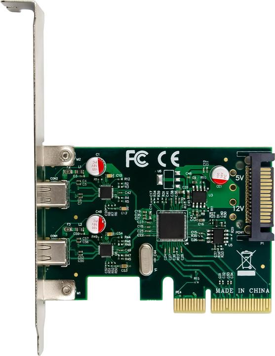 Produktbild InLine Schnittstellenkarte, PCIe x4, USB 3.2 Gen.2, 2x USB-C