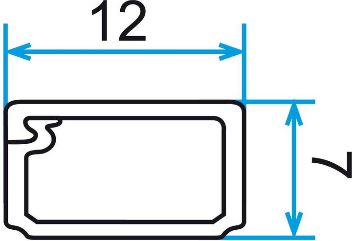 Produktbild Inofix Plasfix 12x7mm mit Klappdeckel (Kabelkanal, 200 cm)