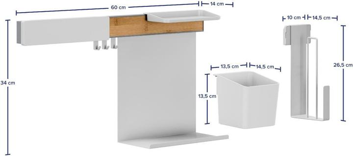 Productafbeelding tesa Keuken organiser combi set L om te lijmen, installatie zonder boren