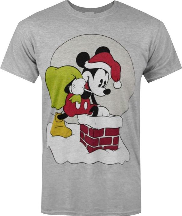 Actual product image Mickey Mouse Mens Christmas T-Shirt (S)