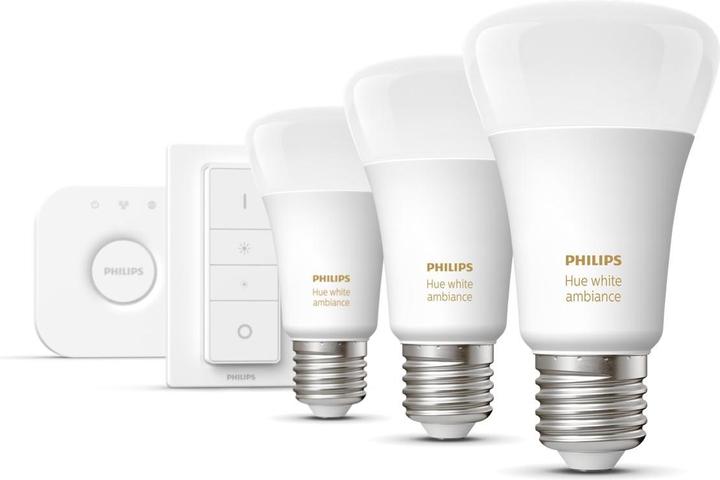 Image du produit Philips Hue White Ambiance BT (E27, 8.50 W, 806 lm, 3 x, F)