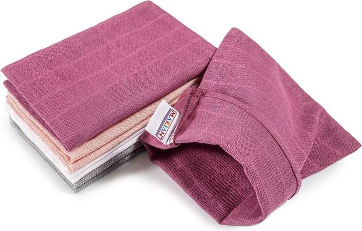 Actual product image Makian Baby flannels & wash mitts Gauze wash mitt 8-pack 15 x 20 cm - Orchid