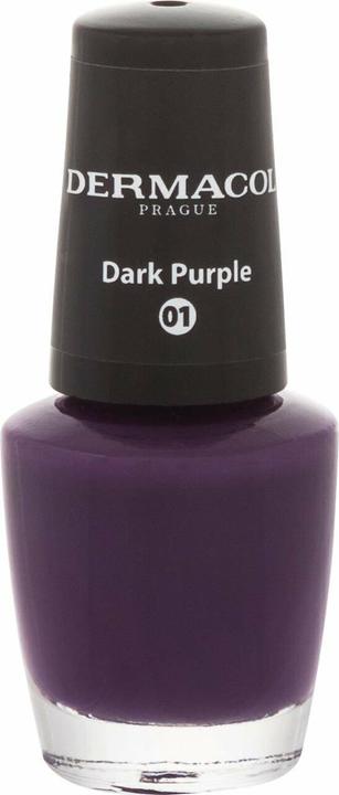 Actual product image Dermacol Nail polish mini - limited edition (Nail Polish) 5 ml - Shade: 01 Dark Purple (01 Dark Purple)