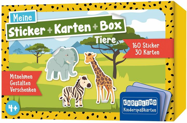 Meine Sticker + Karten + Box - Tiere, m