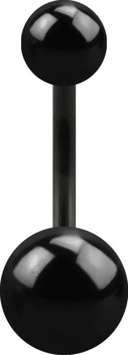 Produktbild Star Piercing Banane schwarz mit zwei Kugeln (Chirurgenstahl 316L)