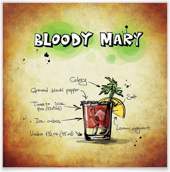 Image du produit Trenddeko Bloody Mary - recette (30 x 30 cm)