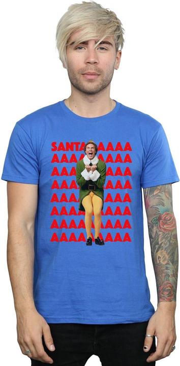 Actual product image Elf Mens Buddy Santa Scream T-Shirt (XXL)