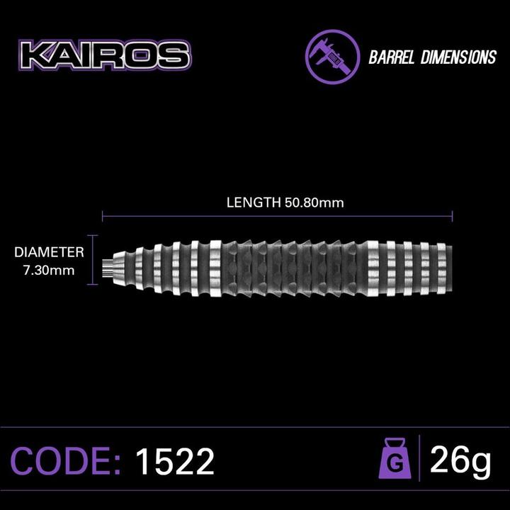Produktbild Winmau Kairos Steel Tip Dartpfeile 26G (26 g)