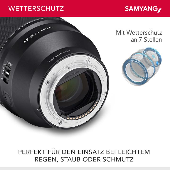 Productafbeelding Samyang AF 85mm F1.4 FE II voor Sony E (Sony E, Volledig formaat)