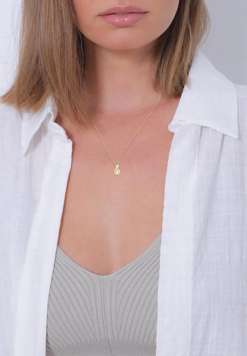 Produktbild Elli PREMIUM Halskette Infinity Zirkonia Unendlichkeit 585 Gelbgold (585 Gelbgold, Zirkonia, 45 cm)