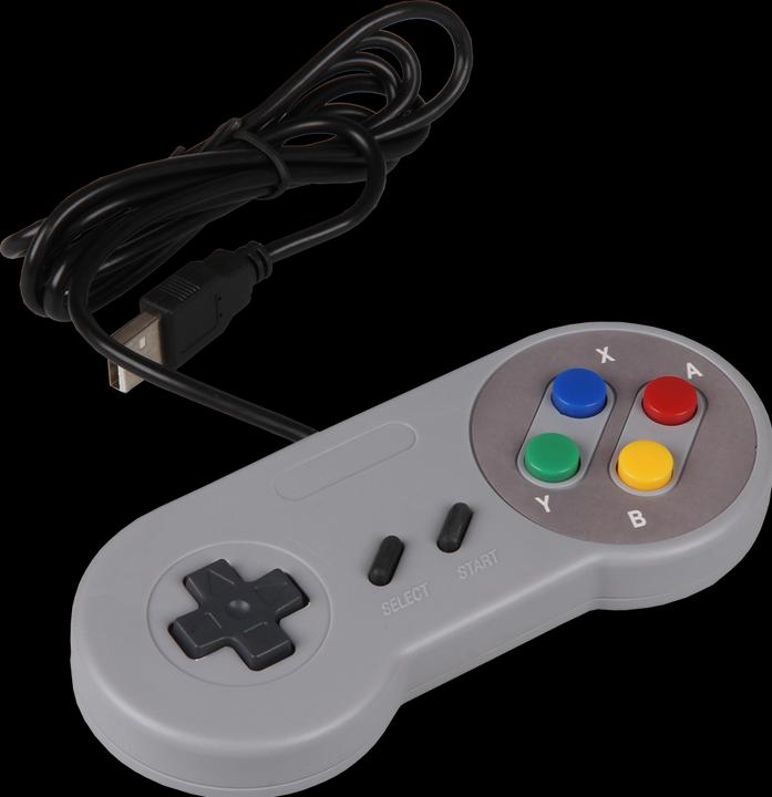 Image du produit Joy-it Gamepad SNES Design Gamepad Raspberry Pi®, gris universel (PC)