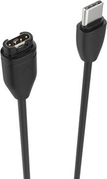 Fixed USB-C Charging Cable for Garmin Smartwatch Black
