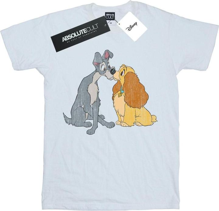 Immagine prodotto Disney Lady And The Tramp Distressed Kiss Maglietta Ampia Donna (M)