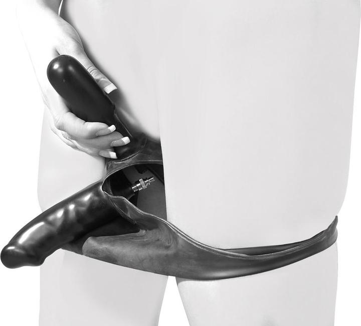 Actual product image LateX Toys Panties with pump dildos