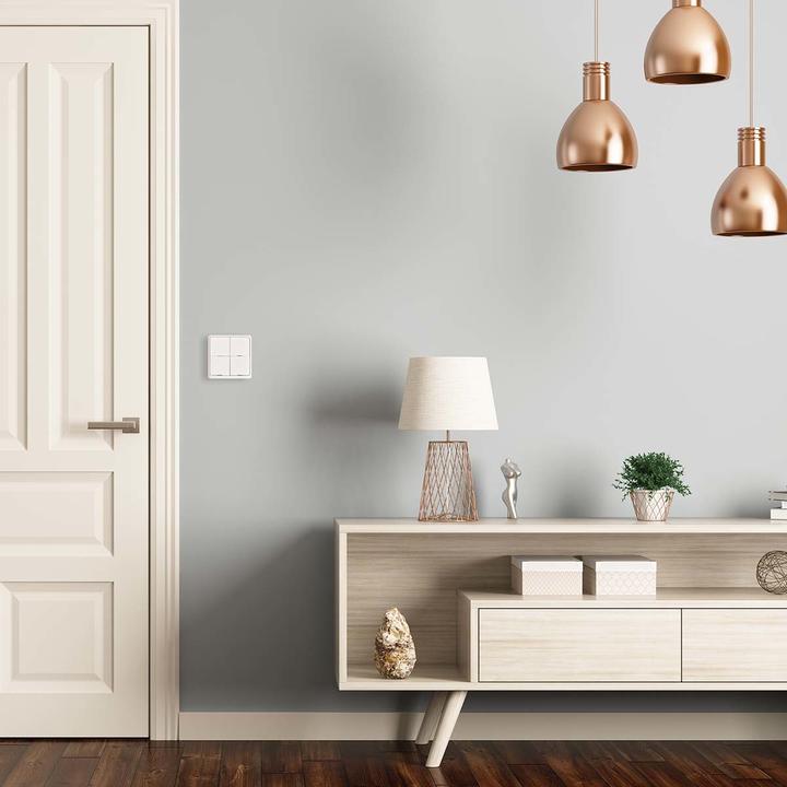 Image du produit Nedis ZBWS40WT Interrupteur mural Smartlife WiFi, Blanc