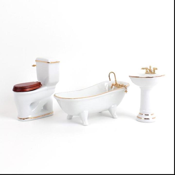 Actual product image Reutter 001.767/3 - Bathroom Set, White, 3 Pieces, miniature