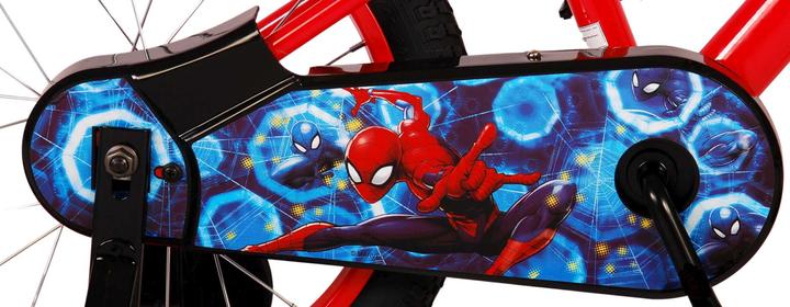 Actual product image Spiderman Marvel 16-inch children's bike blue/red with two hand brakes - safety, comfort and fun