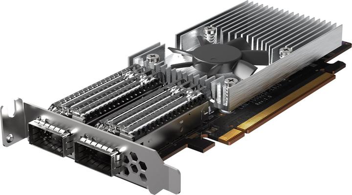 Image du produit QNAP Carte d'extension de réseau QSFP28 à double port, 100GbE, faible encombrement, PCIe Gen4 x16