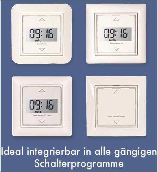 Image du produit Kaiser Nienhaus Horloge programmable pour volets roulants Tastor Mercato Programme journalier et fonction aléatoire