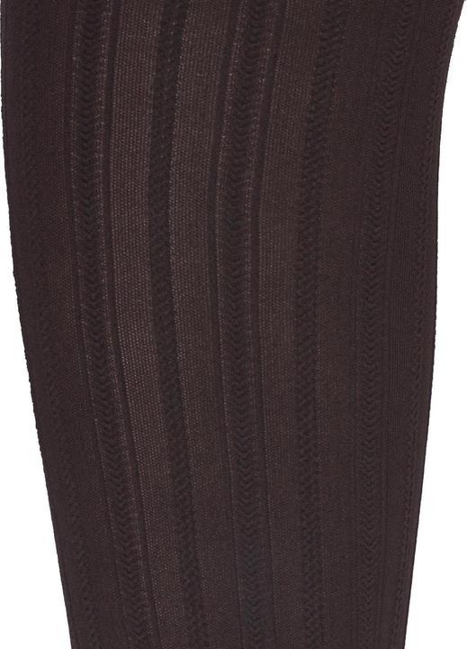 Actual product image Levee Fashion Stripe tights, colour 253 dark brown, size 58-60 (60 DEN, 58 - 60)