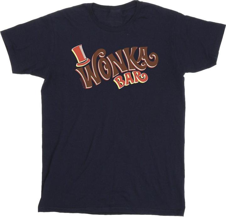Actual product image Willy Wonka & the Chocolate Factory Girls Bar Logo Cotton T-Shirt (116)