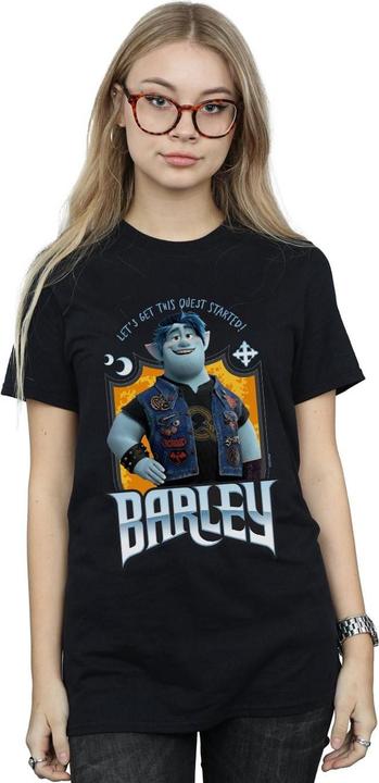 Actual product image Disney Womens/Ladies Onward Barley Pose Cotton Boyfriend T-Shirt (L)