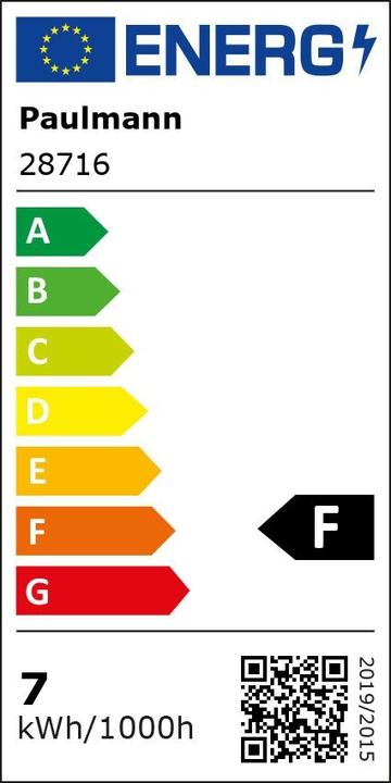 Energy Label Paulmann Globe Vintage (E27, 6.50 W, 680 lm, 1 x, F)