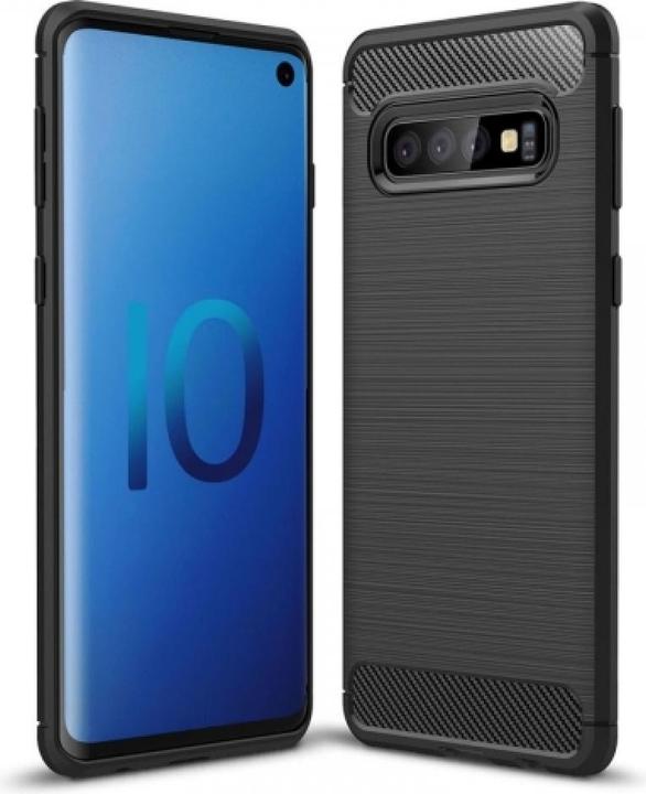 Produktbild Screenguard Samsung Galaxy S10 Hülle Carbon Brushed Soft TPU (Samsung Galaxy S10)