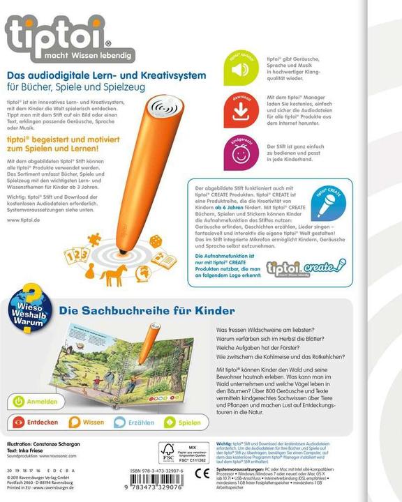 Produktbild tiptoi Komm mit in den Wald (Deutsch, Inka Friese, 2011)