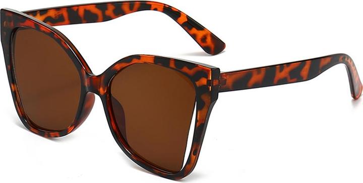 Immagine prodotto Techsuit - Sunglasses (5335) - for Women with PC Frame and Lens, Butterfly Shape - Leopard / Brown