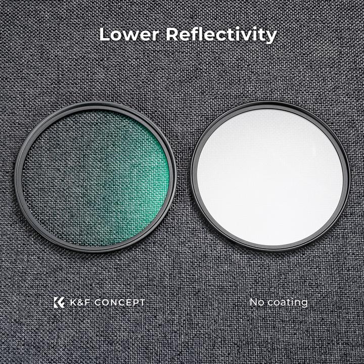 Immagine prodotto K&F Concept Filtro nebbia nero da 52 mm 1/4, rivestimento verde ultrasottile a 18 strati (serie C) (4 mm, Filtro nebbia nero)
