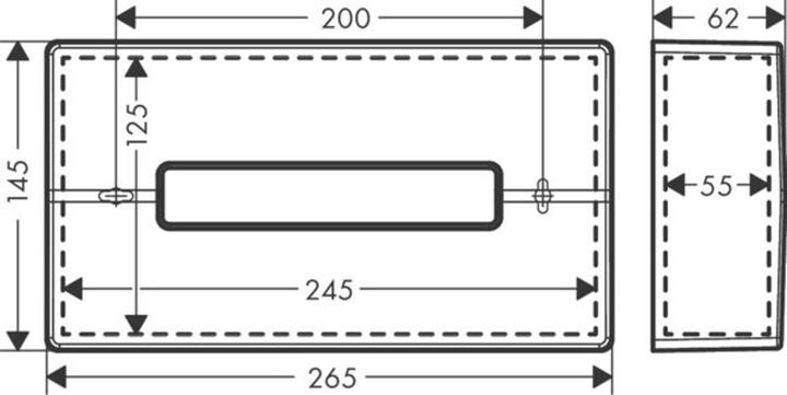 Immagine prodotto hansgrohe HG contenitore per fazzoletti cosmetici AddStoris da parete bianco opaco