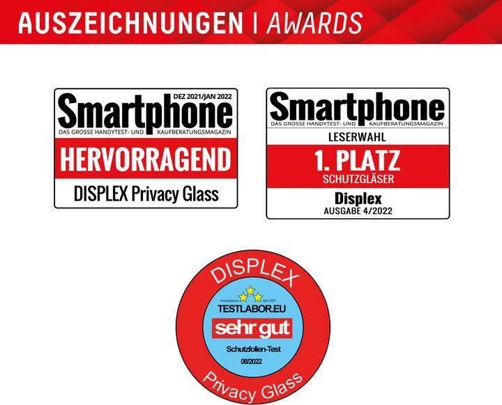 Produktbild Displex Real Glass, Privacy Full Cover Panzerglas (1 Stück, Samsung Galaxy S22 5G, Samsung Galaxy S23)