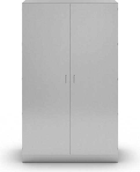 Image du produit kaiserkraft Armoire haute de salle blanche en acier inoxydable (120 x 58,5 x 200 cm)
