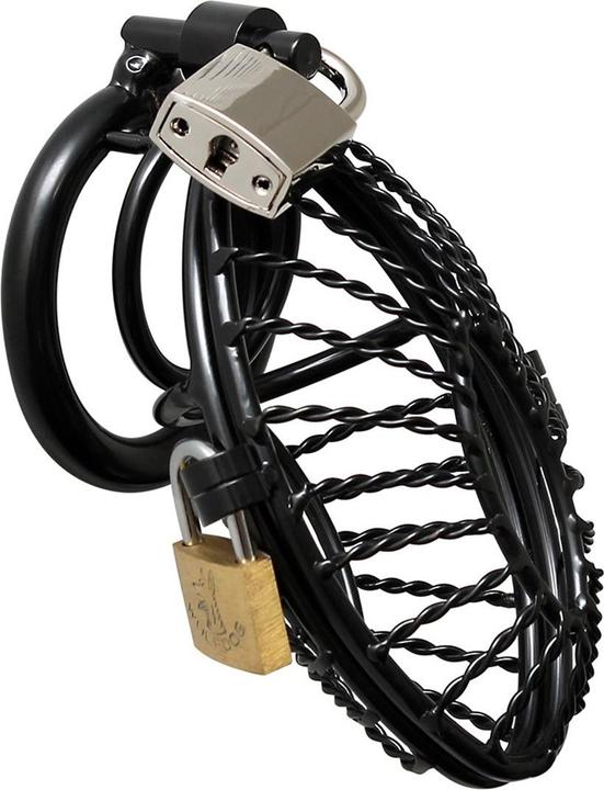 Actual product image Rimba Metal Male Chastity Device with 2 Padlocks