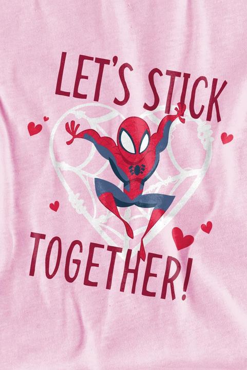 Actual product image Spiderman Childrens/Kids Stick Together Valentine's Day T-Shirt (116)