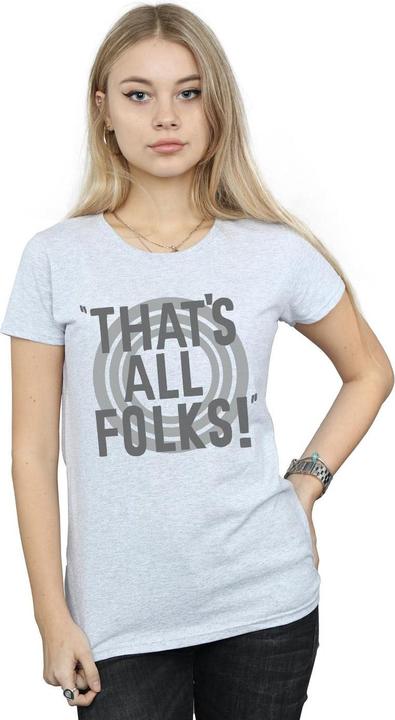 Produktbild Looney Tunes That's All Folks Text TShirt (M)